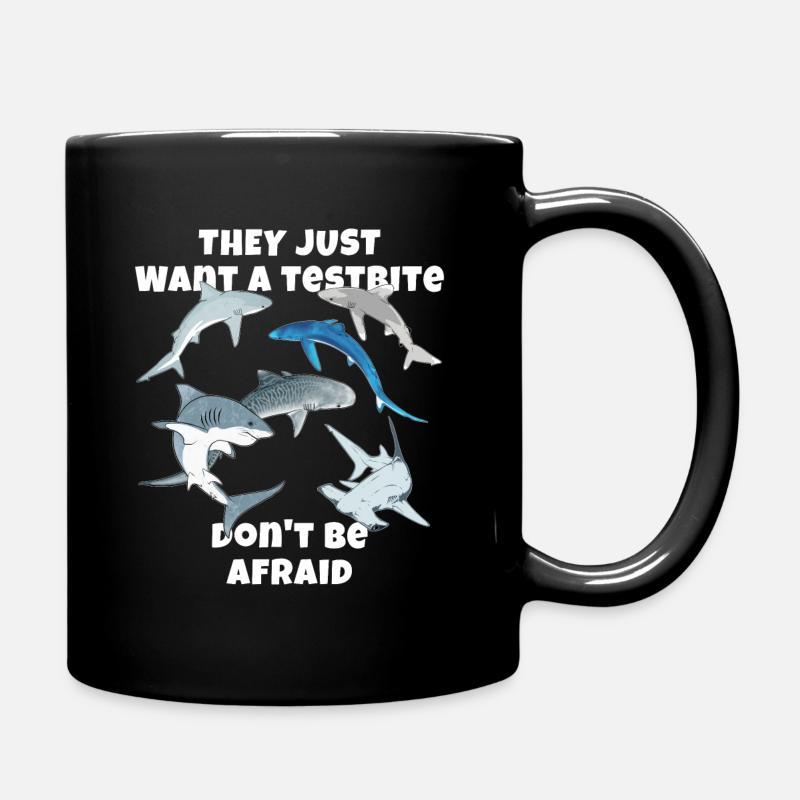 Espèces de requins : Requin bleu, Requin tigre, Requin marteau - Mug uni - noir
