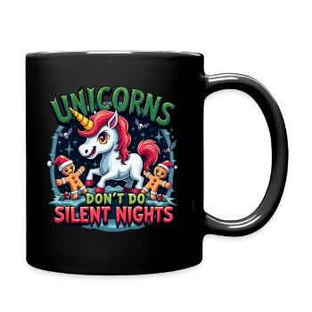 Les licornes ne font pas de nuits silencieuses - Mug uni - noir - Droite