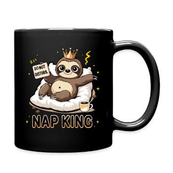 Nap King Sloth Design - Mug uni - noir - Droite