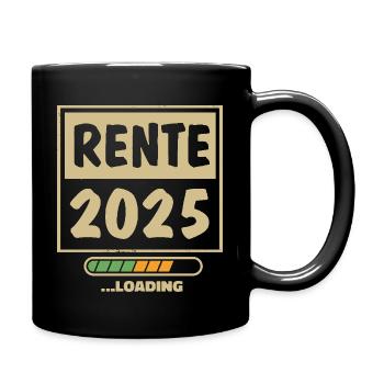 Rente 2025 loading - Tasse einfarbig - Schwarz - Rechts
