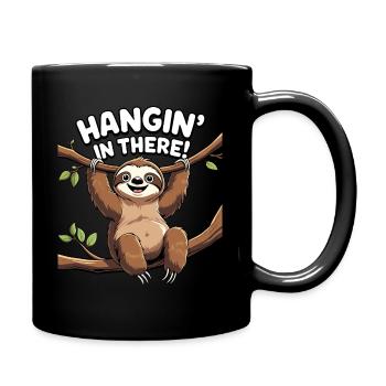 Drôle de conception de paresseux - Hangin' In There ! - Mug uni - noir - Droite