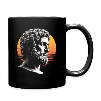 Marcus Aurelius Retro - Full Colour Mug - black - Right