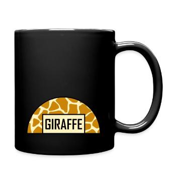 Giraffen Bogen - Tasse einfarbig - Schwarz - Rechts