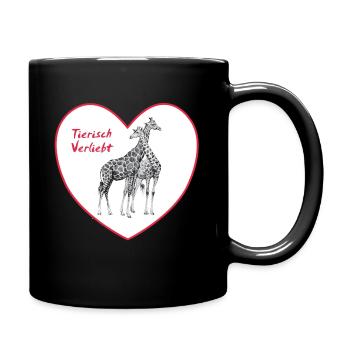 Tierisch Verliebt - Tasse einfarbig - Schwarz - Rechts