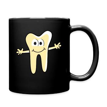 Pratique dentaire dent Logo - Mug uni - noir - Droite