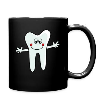 Pratique dentaire dent Logo - Mug uni - noir - Droite