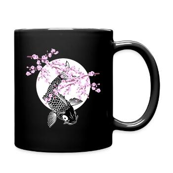 Cherry Blossoms SAKURA NISHIKIGOI Koi 2 - Tasse einfarbig - Schwarz - Rechts