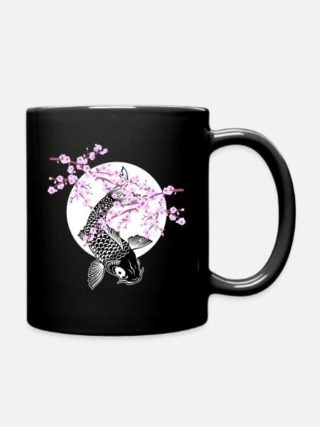 Fleurs de cerisier SAKURA NISHIKIGOI Koi 2 - Mug uni - noir