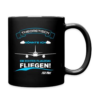 FSX pilot - Full Colour Mug - black - Right