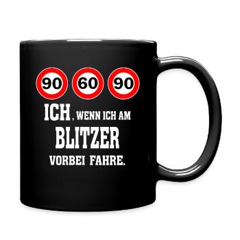 90-60-90 When I drive past the speed camera 2- Car - Full Colour Mug - black - Right