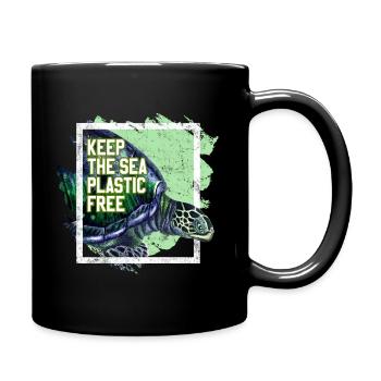 Umweltschutz Shirt Aktivist Plastikfrei Recycling - Tasse einfarbig - Schwarz - Rechts