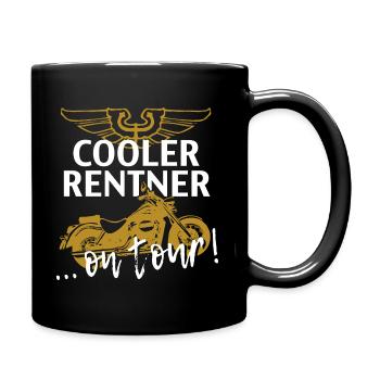 Cooler Rentner Rente Ruhestand Motorrad Geschenk - Tasse einfarbig - Schwarz - Rechts