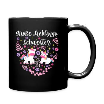 GROßE LIEBLINGSSCHWESTER - Tasse einfarbig - Schwarz - Rechts
