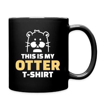 Otter - Tasse einfarbig - Schwarz - Rechts