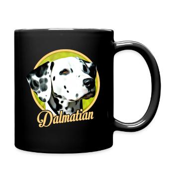 Dalmatiner - Tasse einfarbig - Schwarz - Rechts