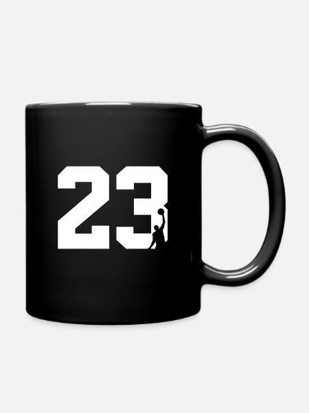 Basketball legend Michael Jordan 23 - Full Colour Mug - black
