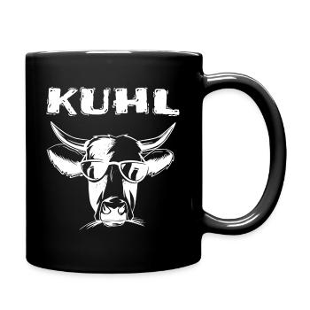 Kuhl Kuh Rind Bauer Landwirt Lustiger Spruch Farm - Tasse einfarbig - Schwarz - Rechts