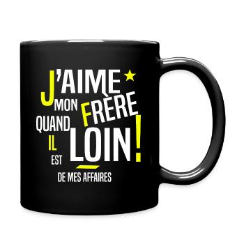 Frère et sœur cadeau frangin humour - Mug uni - noir - Droite