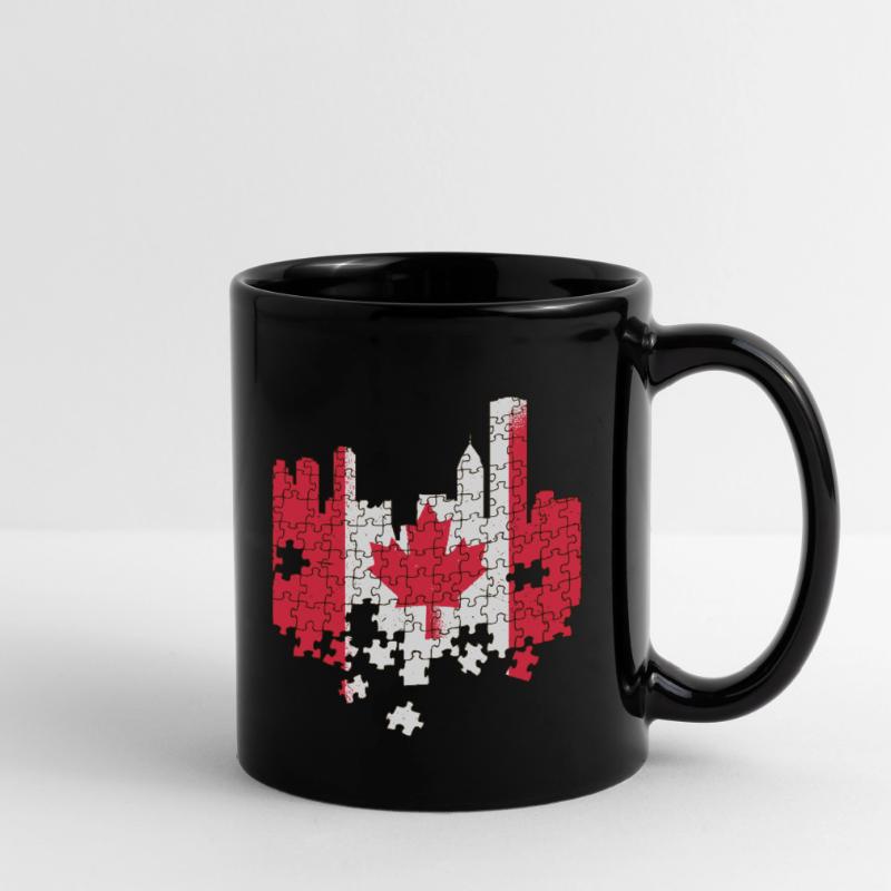 Canada Flag Puzzle Canada Maple Leaf Maple Leaf Full Colour Mug