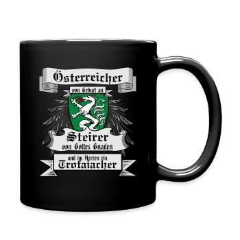 Trofaiacher im Herzen - Tasse einfarbig - Schwarz - Rechts