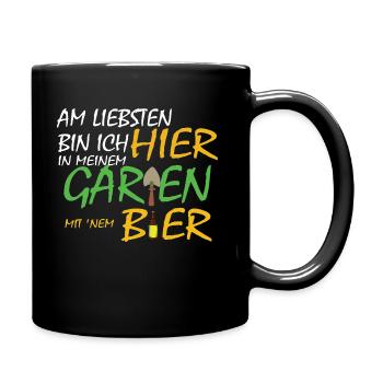Garten Chef Gärtner Ruhestand Rente Geschenkidee - Tasse einfarbig - Schwarz - Rechts