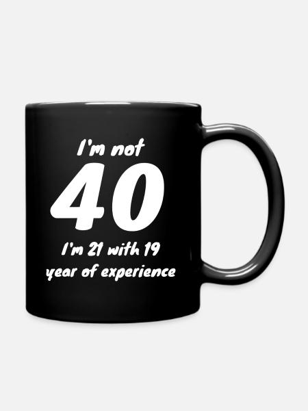 40th birthday - Full Colour Mug - black