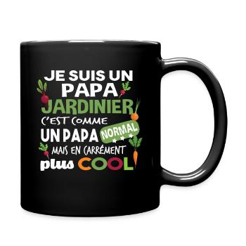Papa Jardinier Jardinage Retraité Potager Retraite - Mug uni - noir - Droite