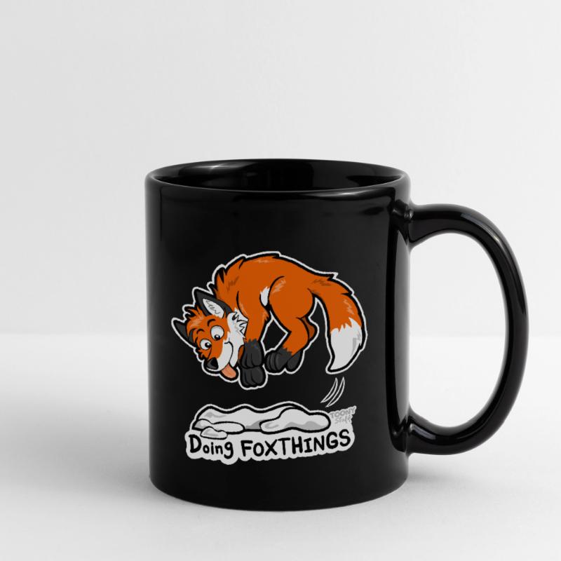 Rotfuchs Doing Foxthings Tasse einfarbig