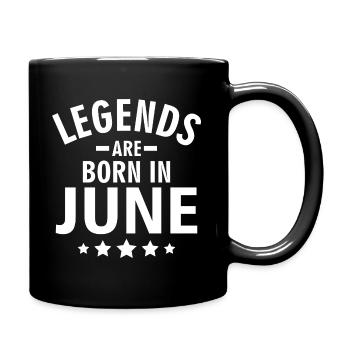 LEGENDS ARE BORN IN JUNE - Full Colour Mug - black - Right