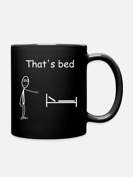 Lustiges Strichmännchen - Tasse einfarbig - Schwarz