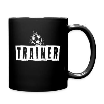 Trainer Fußball Fußballtrainer - Tasse einfarbig - Schwarz - Rechts