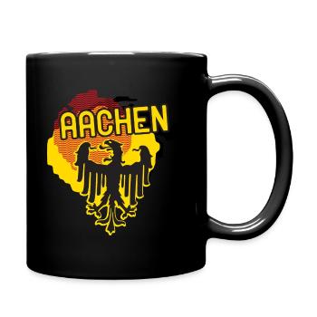 Aachen Coat of Arms - Full Colour Mug - black - Right