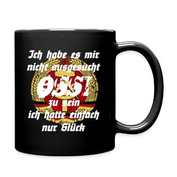 Ich habe es mir nicht ausgesucht OSSI zu sein... - Tasse einfarbig - Schwarz - Rechts