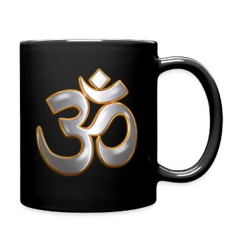 Om (Silver Chrome) - Tasse einfarbig - Schwarz - Rechts