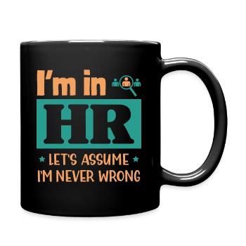 Funny HR Officer Gift | Human Resource Worker Gift - Full Colour Mug - black - Right