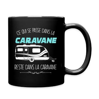 Caping drôle pour papy. Humour caravane - Mug uni - noir - Droite