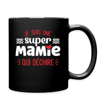 Super Mamie Qui Déchire Grand Mère - Mug uni - noir - Droite