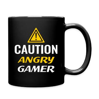 Angry Gamer Zocker lustige Sprüche Wut zocken - Tasse einfarbig - Schwarz - Rechts