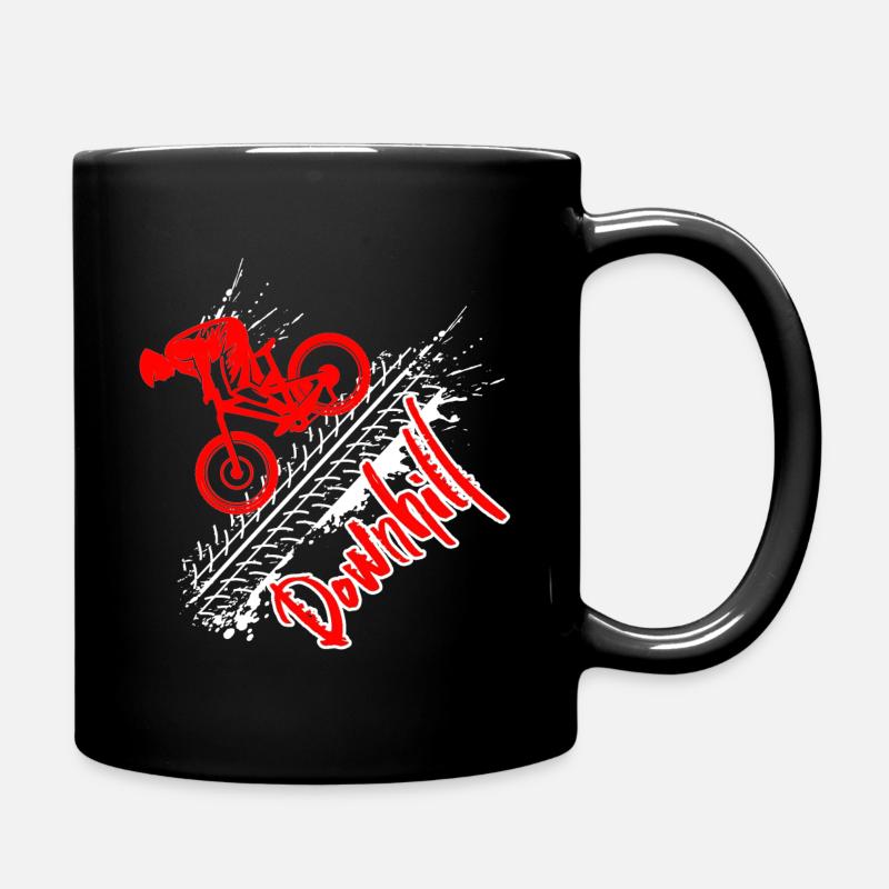 downhill MTB BMX - Full Colour Mug - black