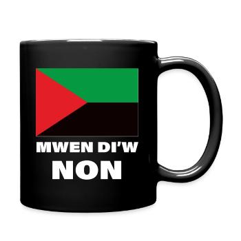 Drapeau Martinique Mwen Di'w Non - Mug uni - noir - Droite