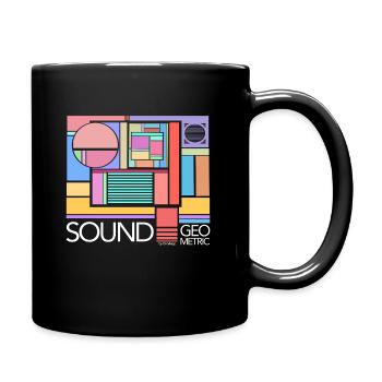 Geometrischer Klang von Cinodrago - Tasse einfarbig - Schwarz - Rechts