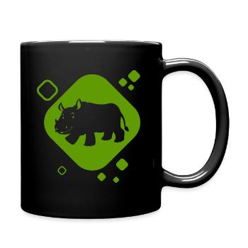 Rhino - Africa - Nature - Animal Lover - Full Colour Mug - black - Right