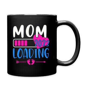 Mama loading 2023, werdende Mutter 2023 - Tasse einfarbig - Schwarz - Rechts
