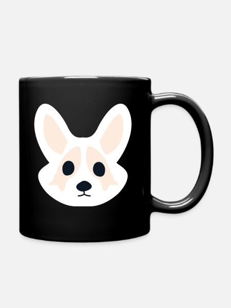 Corgi Rosa - Tasse einfarbig - Schwarz