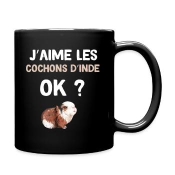 Cochons d'inde Animaux De Compagnie Humour - Mug uni - noir - Droite