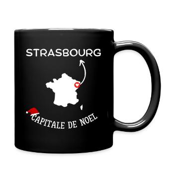 Strasbourg capitale de Noel - Mug uni - noir - Droite