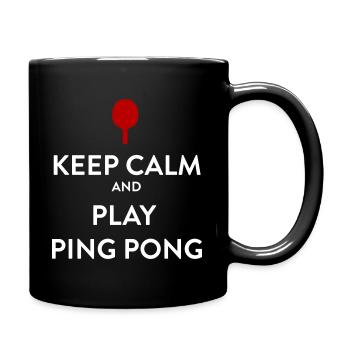 Chemise de tennis de table avec un joueur de ping-pong qui dit - Mug uni - noir - Droite