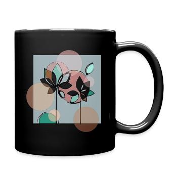 Tulpen bei Nacht - Tasse einfarbig - Schwarz - Rechts