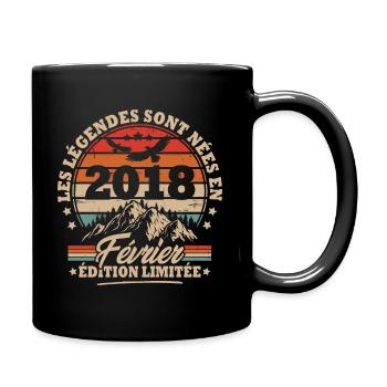 Cadeau D'anniversaire Nées En Février 2018 - Mug uni - noir - Droite