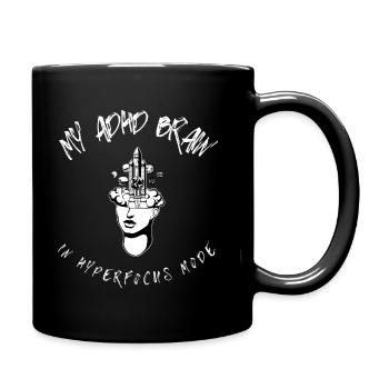 Cerveau TDAH en mode hyperfocus drôle de nerd tech - Mug uni - noir - Droite